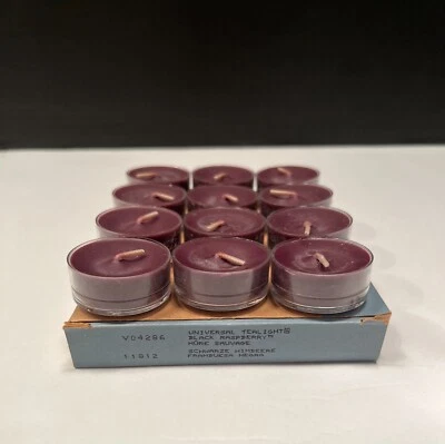 PARTYLITE NIB 12 BLACK RASPBERRY Tealights V04286 - Photo 1/3
