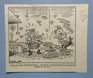Old Display Tageblatt Coburg 03.12.70 Political Satire Politics Economy Wolf - Picture 1 of 2