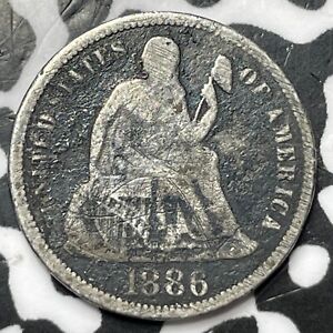 1886 U.S. Seated Liberty Dime Lot#A4913 Silver!