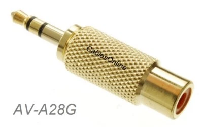 3.5mm Stereo TRS Male Plug to RCA Female Jack Audio Adapter, AD-A28G - Image 1 of 3