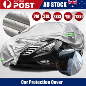Car Cover 6 Layers Waterproof Aluminum Large Rain UV Dust Hail Proof Full Size - Picture 1 of 14