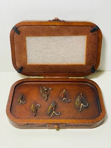 Vintage Enesco & DCL Picture Frame Fly Fishing Salmon Flies Rare - Picture 1 of 9