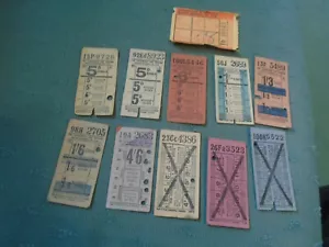 VINTAGE JOB LOT BIRMINGHAM & MIDLAND OMNIBUS BUS TICKETS - SOME ADVERTS - Picture 1 of 4