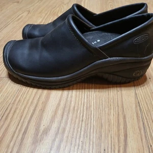 KEEN Utility PTC Serv Clog Womens Size 10 M Black Leather Slip-Resistant Loafer - Picture 1 of 5