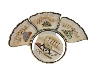 Kutani Ware giapponese vintage 4 pezzi alto 1" marcato - Foto 1 di 8