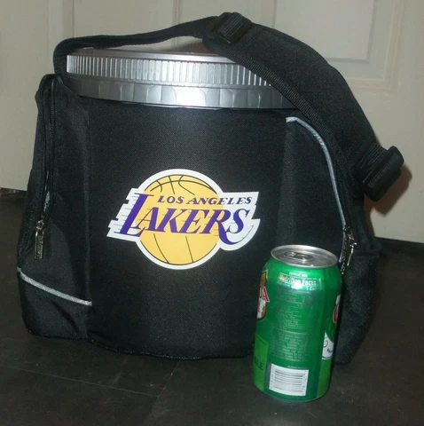 LA Los Angeles Lakers Pak Chest insulated bucket Cooler Strap Side Storage NBA Cover