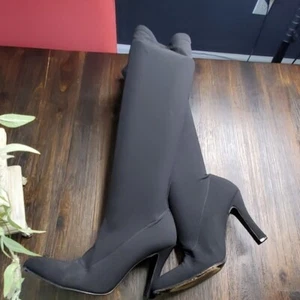 A. Testoni stretch fabric black boot 35 - Picture 1 of 4