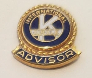 KIWANIS CIRCLE INTERNATIONAL ADVISOR PIN 1/10 10 kt G.F. - Picture 1 of 3