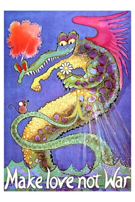 Make Love Not War Poster, Puff the Magic Dragon - Image 1 of 4