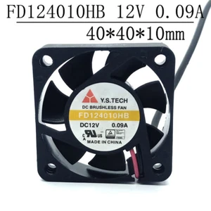 Y.S.TECH FD124010HB Cooling Fan 12V 0.09A 2pin Dual Ball Bearing 40*40*10mm - Picture 1 of 5