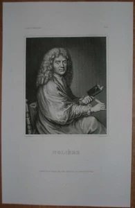 ca.1860 Portraitdruck JEAN-BAPTISTE POQUELIN, MOLIERE (#77) - Bild 1 von 1