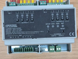 crestron DIN-2LEDPWM8 2 chanel RGBW dimmer 100W max inp 24v. 60Wmax input 12 V - Picture 1 of 1