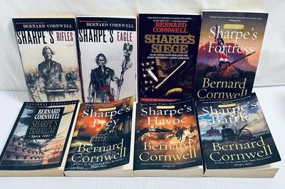 Lot of 8 Bernard Cornwell Sharpe Series Book Set Paperback Military History - Imagem 1 de 4