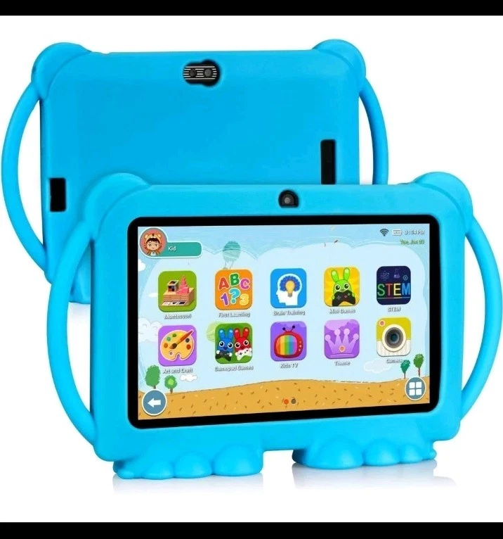 Kids Tablet 7 Inch, Android, 3GB+32GB Storage, Bundle, WIFI, Free Case T7 Gifts - Image 1 of 4