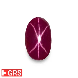 GRS & IGI Certified BURMESE Star Ruby 5.10 Ct. Natural Untreated OVAL Rare Find - Picture 1 of 6