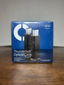Cable de fibra óptica Corning Thunderbolt 100 pies macho a macho AOC-MMS4CTP030M20 - Imagen 1 de 6