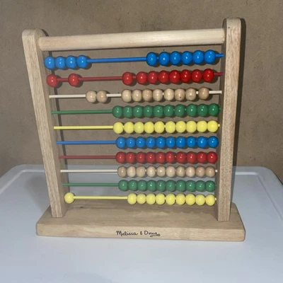 Juguete educativo de conteo preescolar Melissa Doug ábaco 100 cuentas números matemáticos  Foto 1 de 4