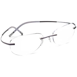 Silhouette Eyeglasses 7581 40 6057 Icon Metallic Violet Rimless 53[]19 145 - Picture 1 of 5