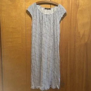 Lauren Ralph Lauren Black Label Midi Nightgown-Sz M-Blue Paisley-Preppy-Classic - Picture 1 of 12