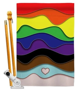 Pride House Flag Set Support Rainbow Love LGBT Gay Bisexual Pansexual Transge... - Picture 1 of 9
