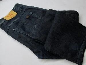 NUDIE Jeans Low Slim Jim Denim Size 31 x 31 Dry Broken Twill Dark Indigo W37 - Picture 1 of 9