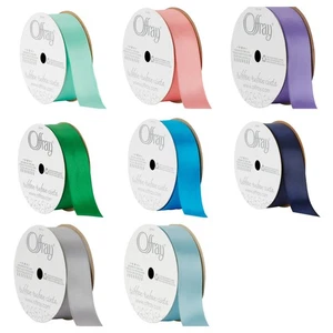 Cinta Offray, 7/8 pulgadas cara única poliéster satinado varios colores nueva - Imagen 1 de 9