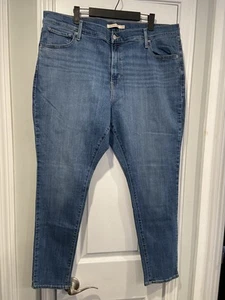 Levi’s Taglia 20W High Rise Skinny 721 Medium Wash Elasticizzato Classico 5 Tasche Nuovo con etichette - Foto 1 di 12