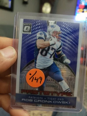 2016 Optic Prototype Blue */149 Rob Gronkowski New England Patriots  - Image 1 of 2