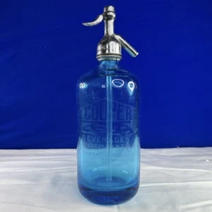 Blue Seltzer Bottle S. Cooper’s Beverages Brooklyn, NY RARE - Bild 1 von 9