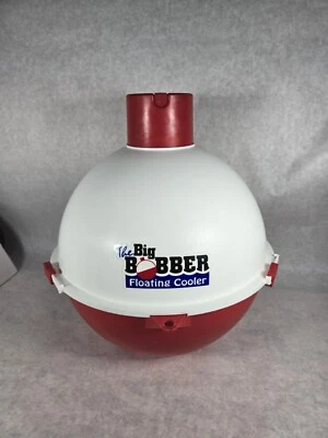 The Big Bobber Floating Cooler 12 Can Fishing Swimming Lake Pool USA Red/White - Image 1 of 4