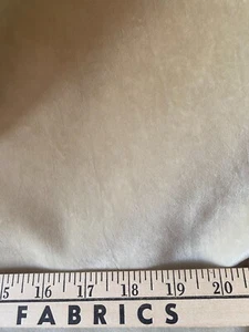 Tela de tapicería de terciopelo de microfibra marfil/beige claro por yarda (R389-RK16) - Imagen 1 de 3