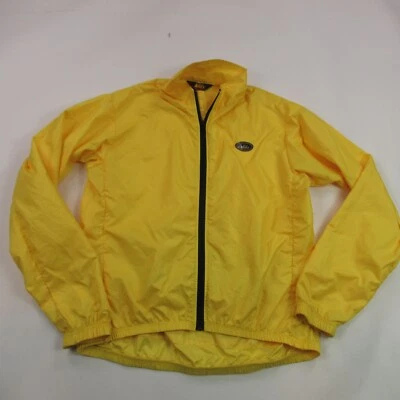 REI Jacket Mens Medium Long Sleeve Outdoor Full Zip Pockets Yellow Vintage Shell - Image 1 of 4