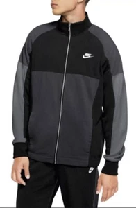 Mens Nike Sportswear Track Full Zip Jacket Black Gray CU4307-010 3XLT & 4XLT - Picture 1 of 6