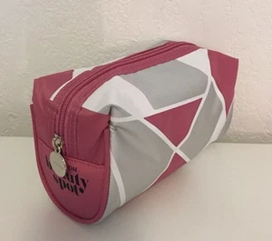 Nordstrom Beauty Spot pink silver white Zippered Makeup Toiletry Cosmetic Case - Picture 1 of 7