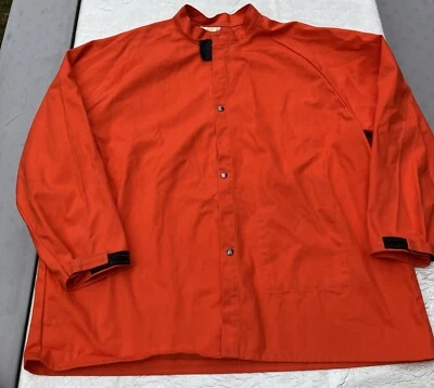 FR-7A Flame Resistant Proban Shirt Jacket 2XL Cotton USA Orange Work Or Costume - Image 1 of 4