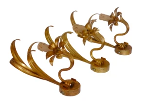 Set 3x Wandleuchte Wandleuchte aus vergoldetem Metall 80er Hollywood Regency HANS KOGL Stil - Bild 1 von 11