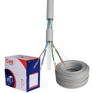 Cable CAT6 1000 FT CCA UTP sin blindaje sólido 23 AWG red Ethernet RJ45 gris - Imagen 1 de 11