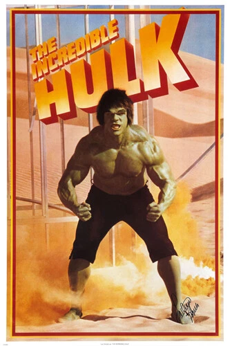 CLASSIC poster THE INCREDIBLE HULK green GROWLING flexing MUSCLES 20x30-PY2