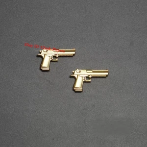 2pcs Gold Handgun 1/12 Scale Gun Model Weapon Toy Accessory For 6" Action Figure - Picture 1 of 5