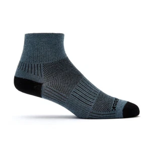 Wrightsock Coolmesh II Quarter Grey/Black Socks L AU 8-11.5 Mens/9.5-11 Womens - Picture 1 of 5