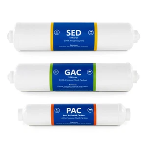 6 Month Countertop Reverse Osmosis System Replacement Set – 3 Inline Filters - Picture 1 of 6