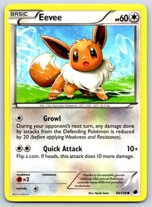 Eevee - BW Plasma Freeze 89/116 Naoki Saito Pokemon Card LP - Picture 1 of 2