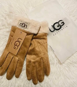 UGG Women's Winter Gloves Fleece And Lined. One Size Fits Most New Color Tan - Picture 1 of 7
