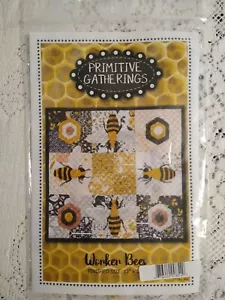 Primitive Gatherings Worker Bees Wool Applique Quilt Mat Pattern - Picture 1 of 3