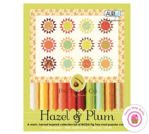 Moda AURIFIL 50wt HAZEL & PLUM Fig Tree 10 SPOOLS 100% Aufifil Cotton 220 - Image 1 of 1
