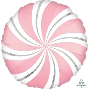 Anagram Satin Luxe Kaugummi Pink Candy Swirl Helium Ballon 18"  - Bild 1 von 1