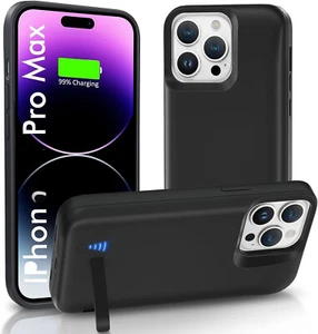 Battery Case For iPhone 15 Pro Max/15 Pro/15 Plus/15 Charging Cover Power Bank - Picture 1 of 6
