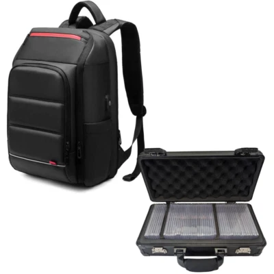 HOBBY DEFENSE Graded Card Backpack with Locking Slab Case Trading Card Case TCG Backpack