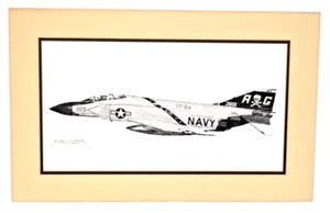 Impresión de Joe Milich "F-4 Phantom" firmada #177/500 Marina de los Estados Unidos en estado bastante bueno-84 Jolly Rogers 1978 - Imagen 1 de 4