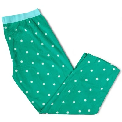 June & Daisy новом зеленый флис пижамы гостиной брюки в горошек женщин размер XL новый без ЯРЛЫКОВ - Изображение 1 из 4